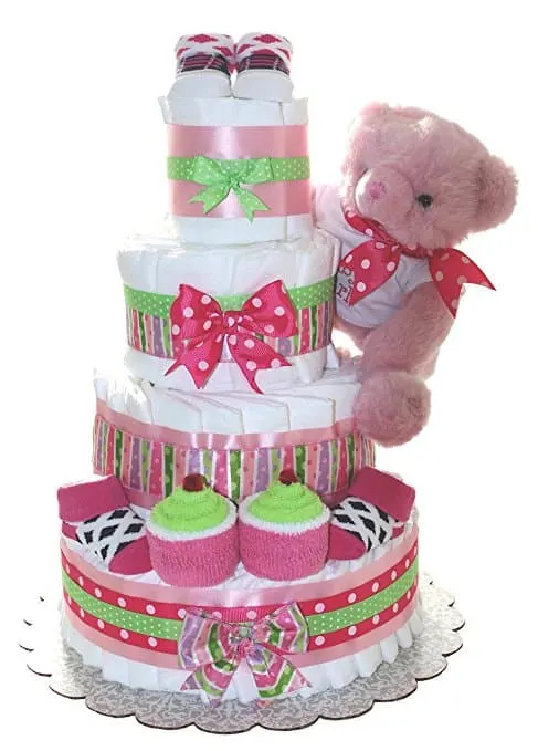 girl diaper cake