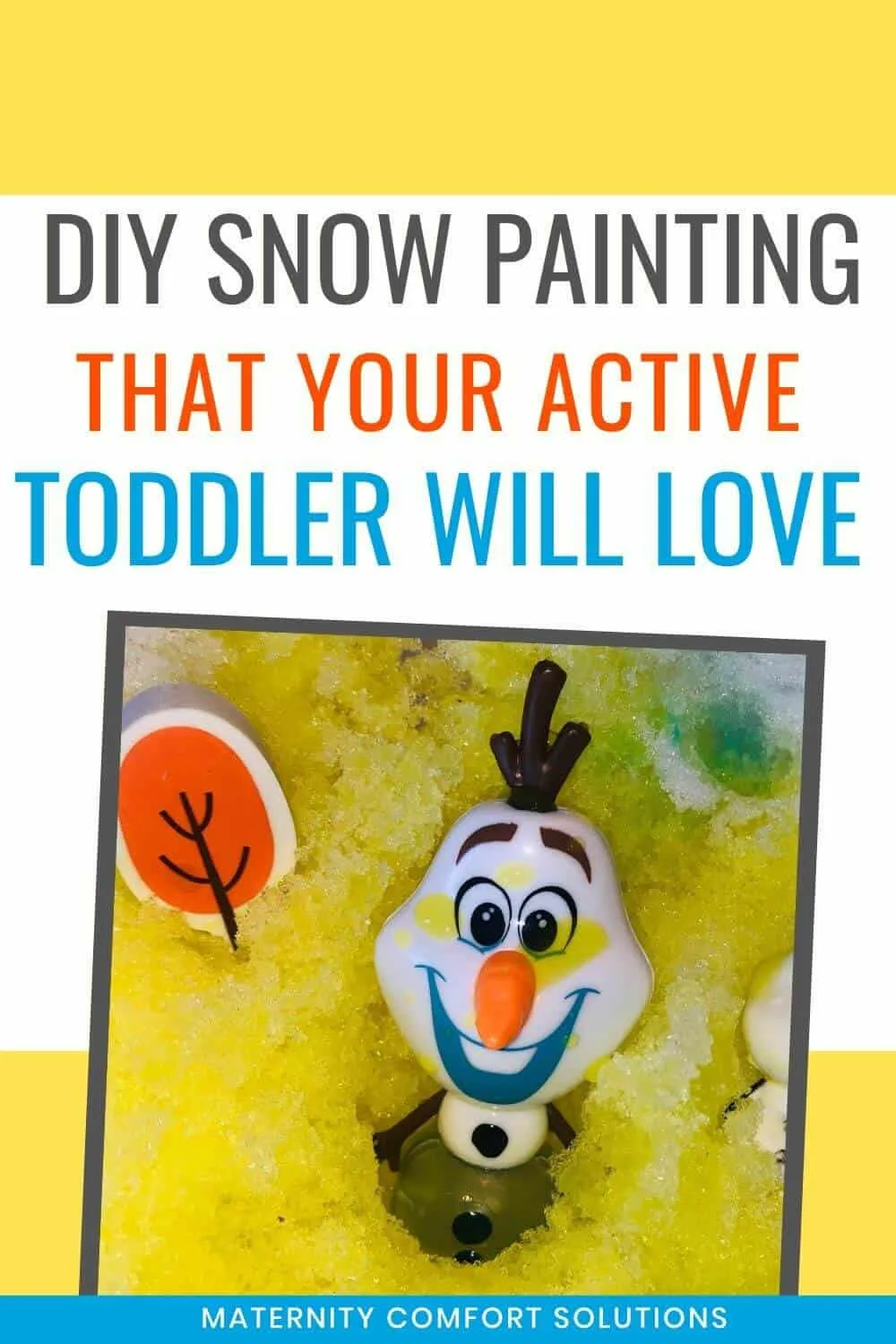 snow painting for toddlers