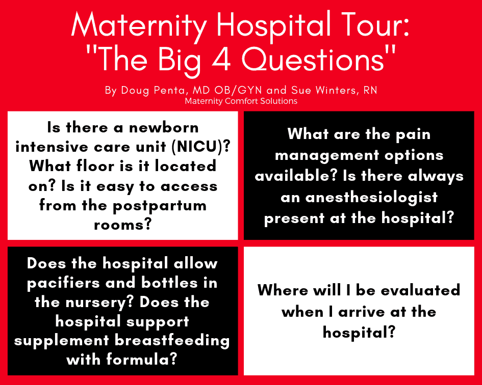 Maternity Tour 4 Questions graphic