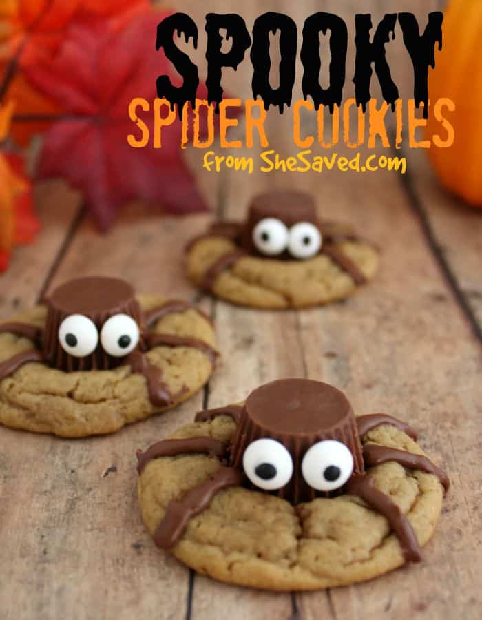 Halloween spider cookies