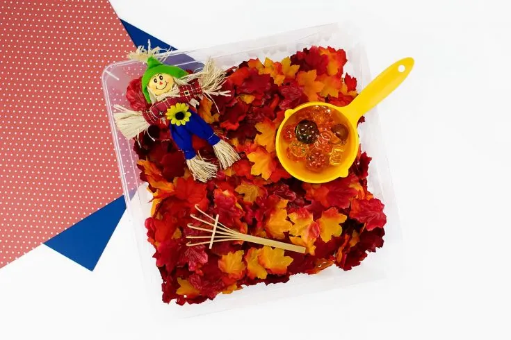 fall sensory bins for toddlers