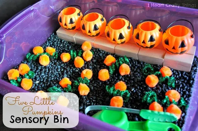 fall sensory bins for toddlers