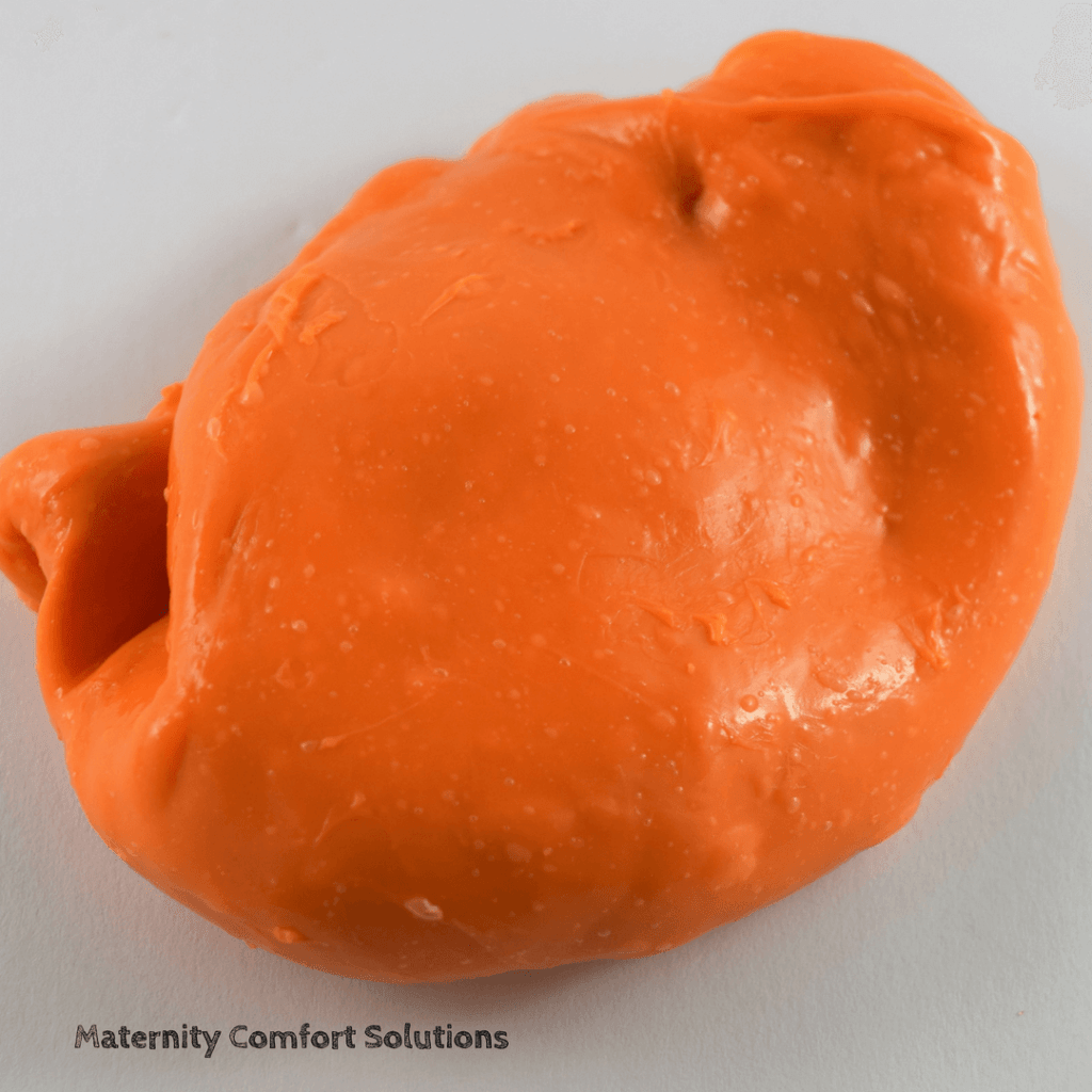 Sensory activity for toddlers orange silly putty