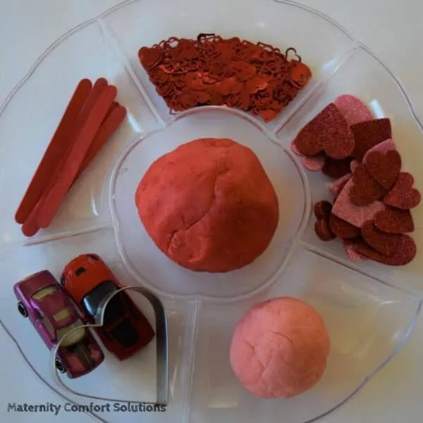 valentine's day sensory play for toddlers
