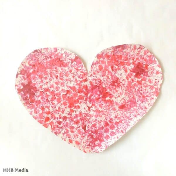 valentines bubble wrap stamping for toddlers