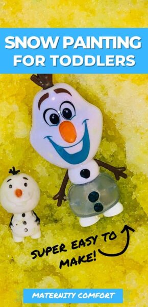 diy snow painting for toddlers