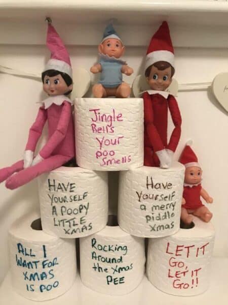 12 Borderline Genius Elf On The Shelf Ideas For Toddlers