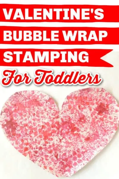 Bubble Wrap stamping Valentine's Day