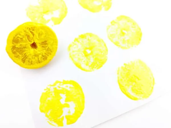 Summer Lemon Stamping Process Art For Toddlers