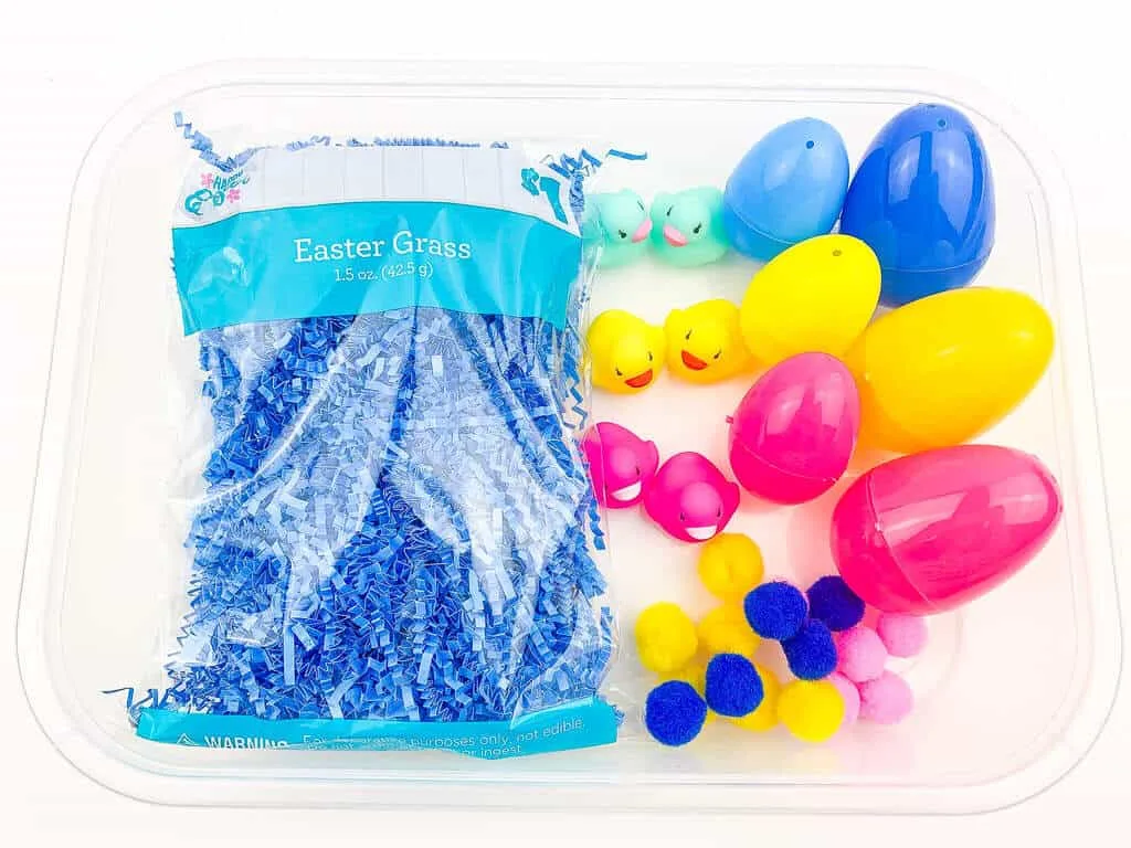 Easter Sensory Bin For Toddlers  [Color Matching ]