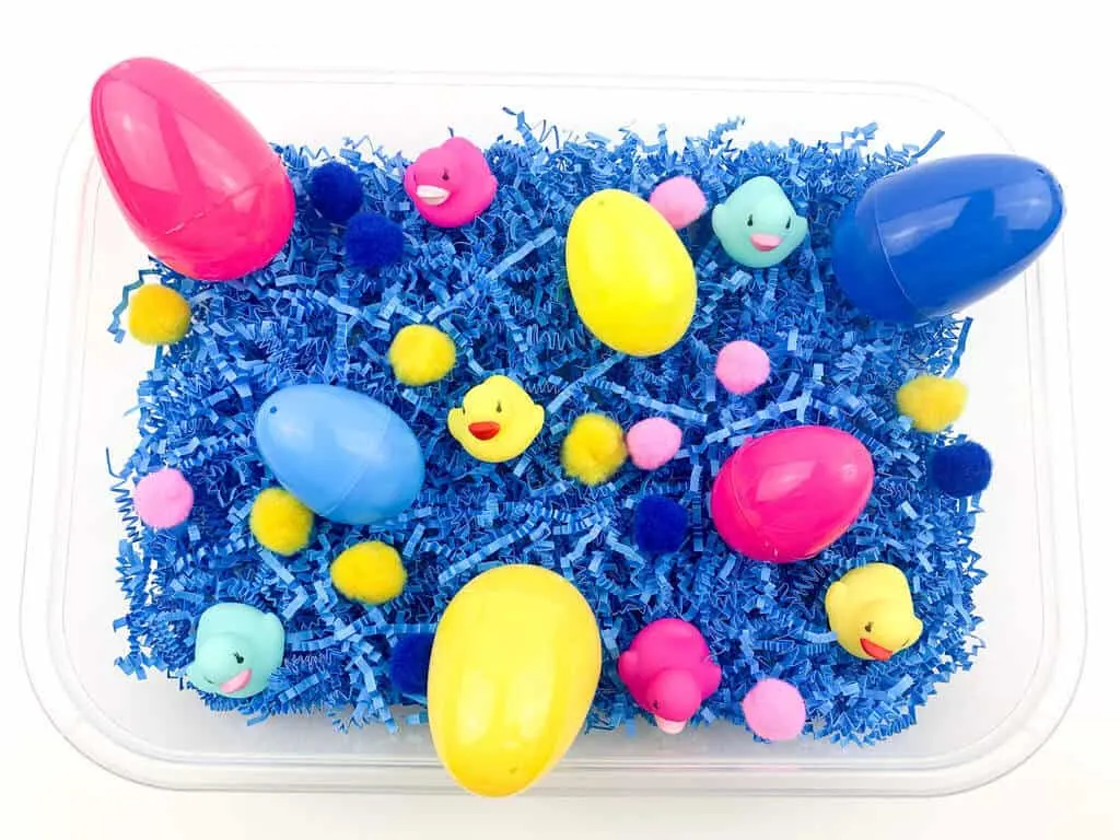 Easter Sensory Bin For Toddlers  [Color Matching ]