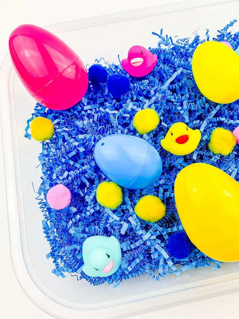 Easter Sensory Bin For Toddlers  [Color Matching ]