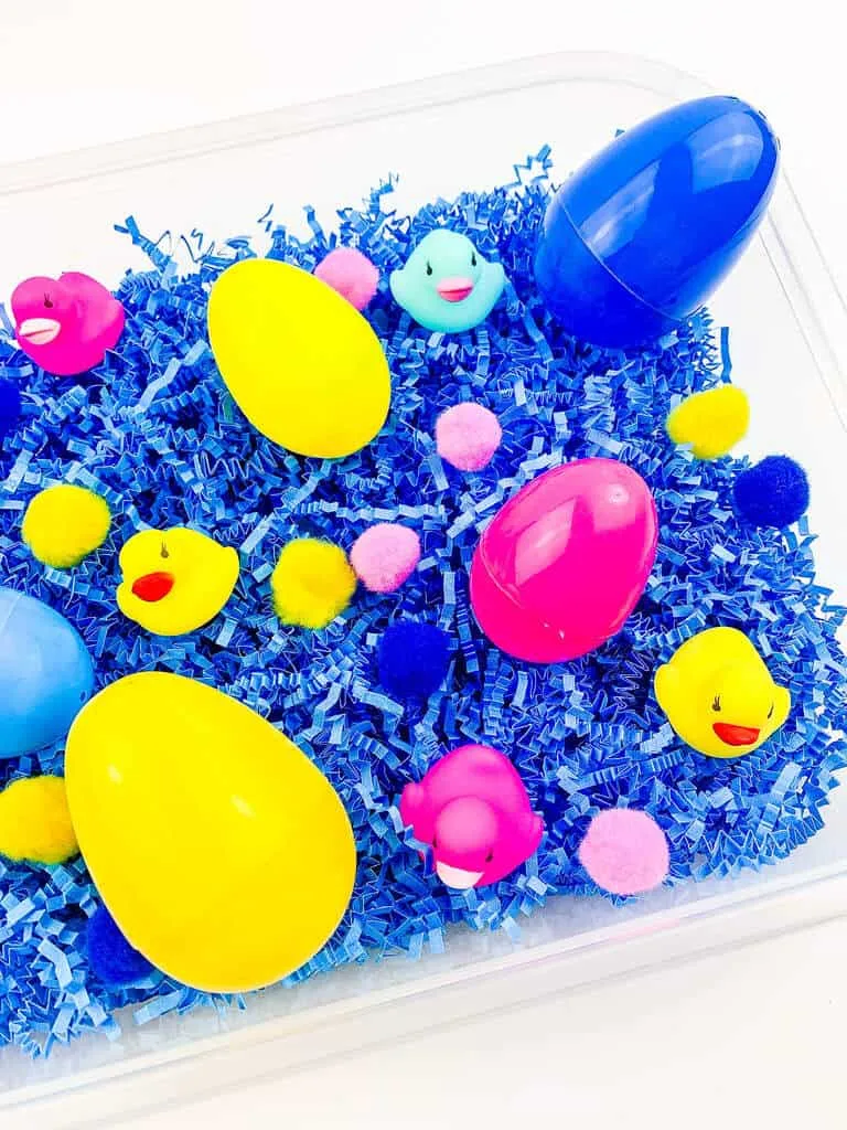 Easter Sensory Bin For Toddlers  [Color Matching ]