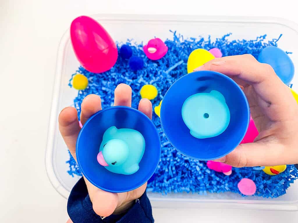 Easter Sensory Bin For Toddlers  [Color Matching ]