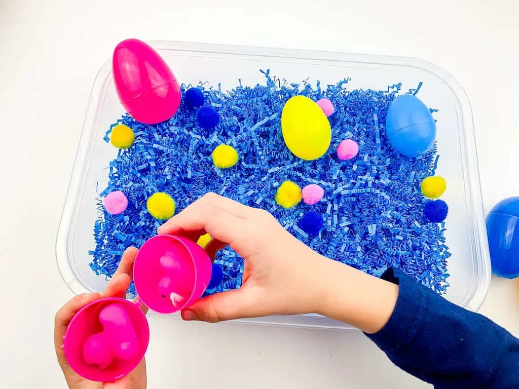 Easter Sensory Bin For Toddlers  [Color Matching ]