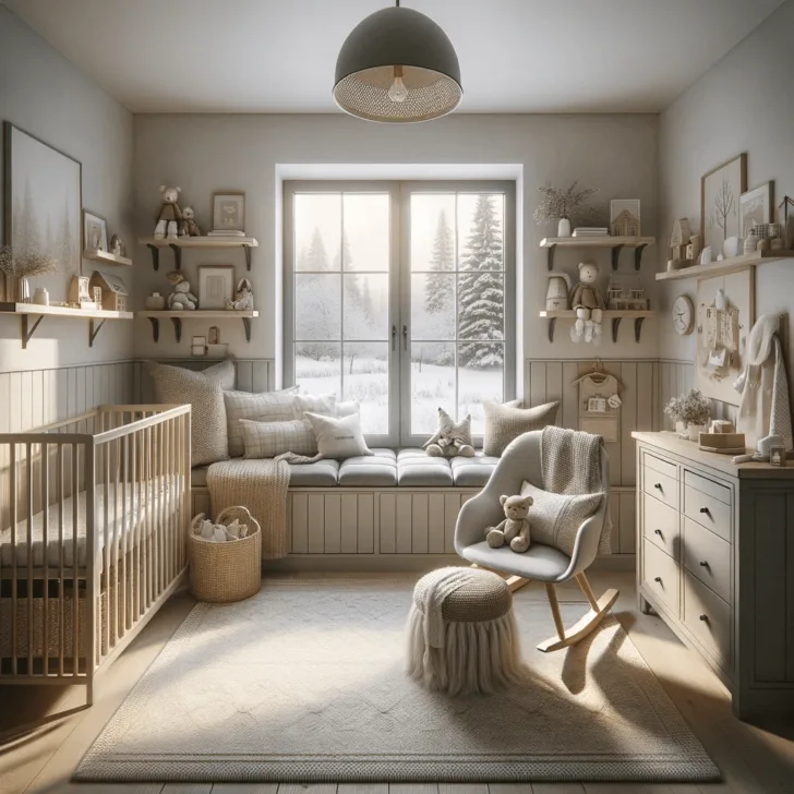 small baby nursery ideas-window seat