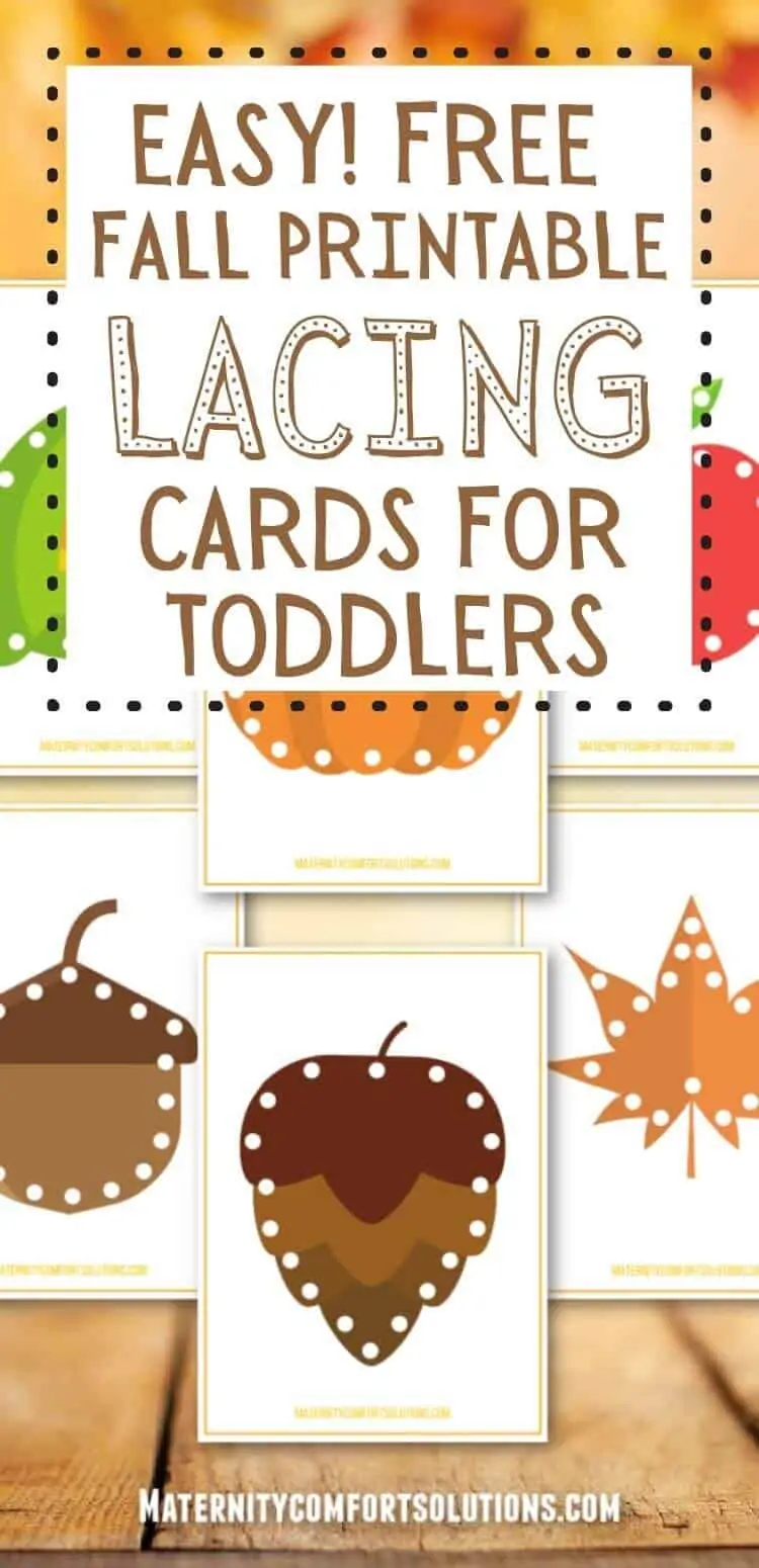 toddler fall lacing activity