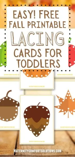 Fall Lacing Cards For Toddlers