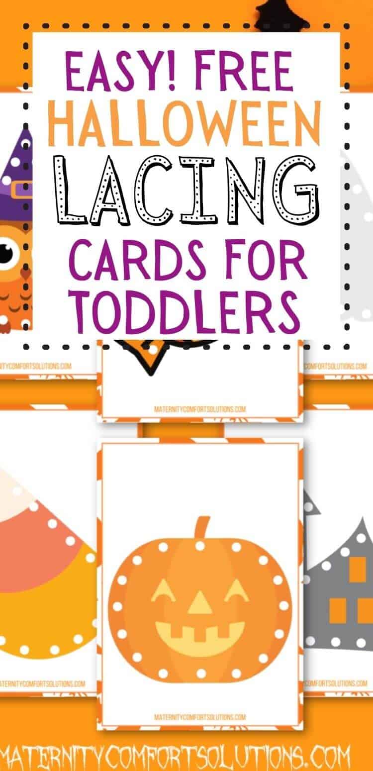 HALLOWEEN LACING CARDS FOR TODDLERS