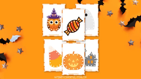 Halloween Lacing Cards For Toddlers