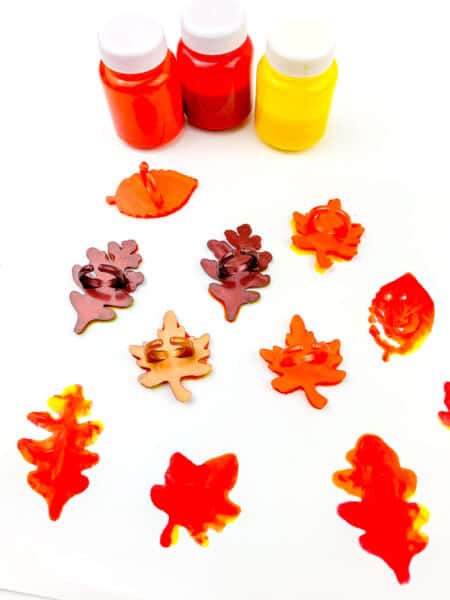 fall leaf stamping craft