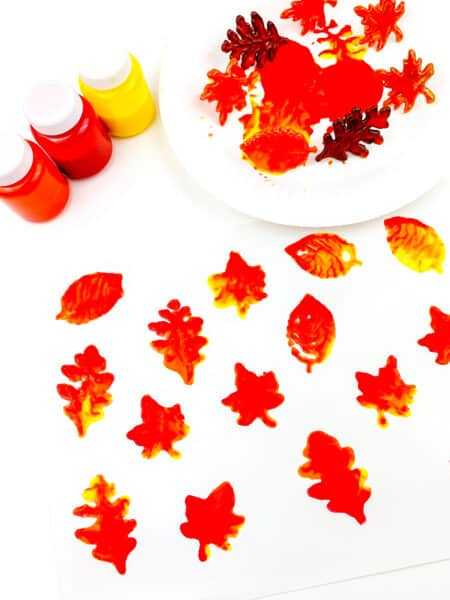 fall leaf stamping craft