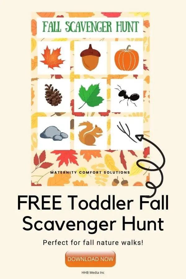 October toddler activities scavenger hunt printable