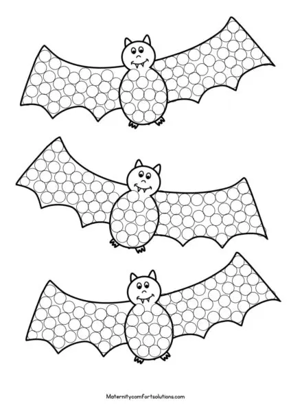 Halloween Q-tip painting for toddlers-bats