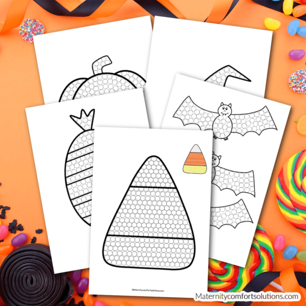 Halloween Q-tip painting for toddlers-bats