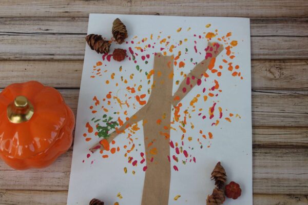 Fall Pinecone Painting For Toddlers