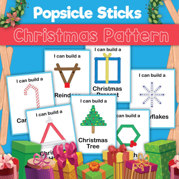 Christmas Pattern Popsicle Sticks