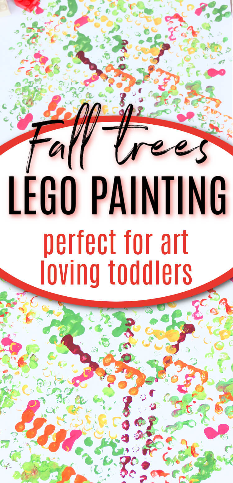 Fall Trees Lego Painting For Toddlers