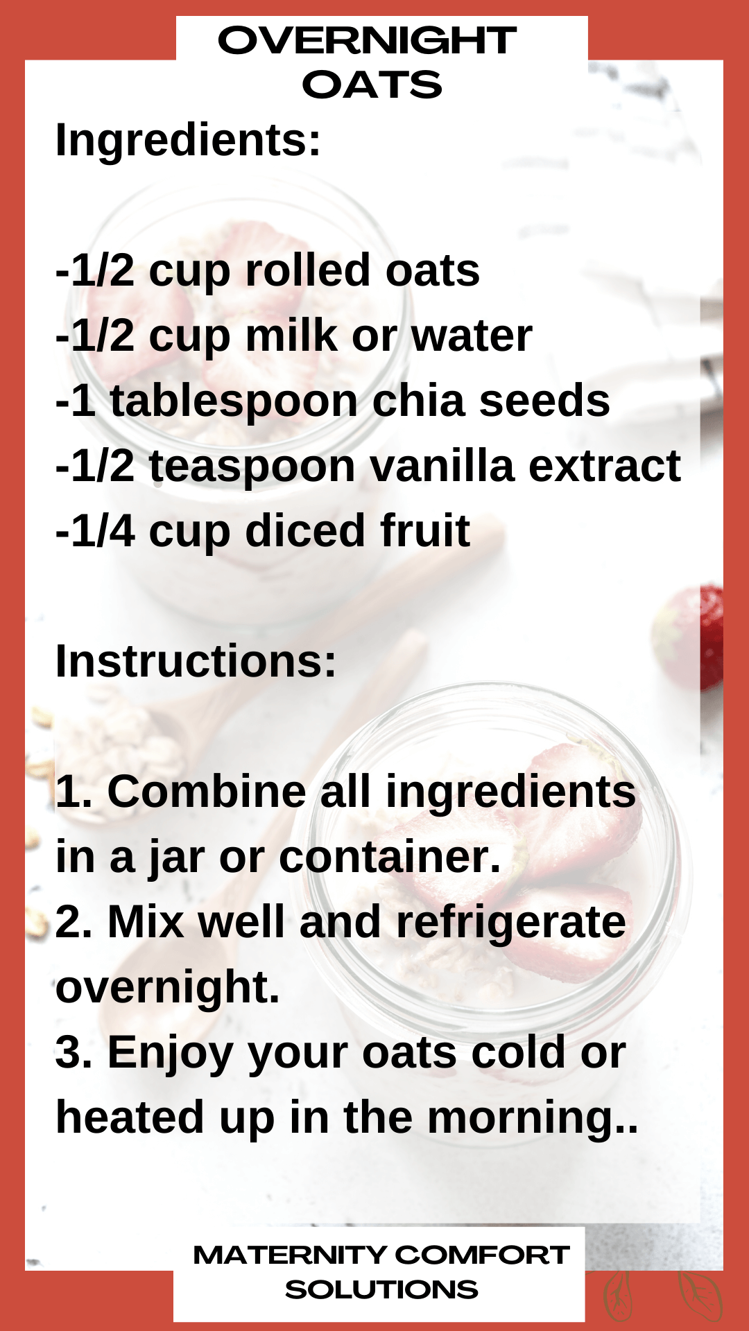overnight oats recipes safe while pregnant