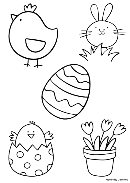 Easter coloring page for toddlers 