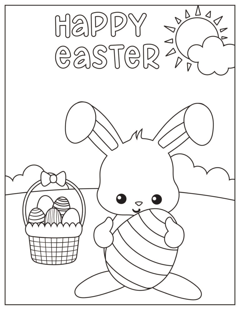 27 Cute Easter Coloring Pages For Toddlers [Free Printable]