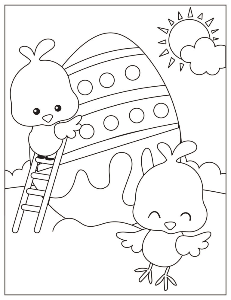 27 Cute Easter Coloring Pages For Toddlers [Free Printable]