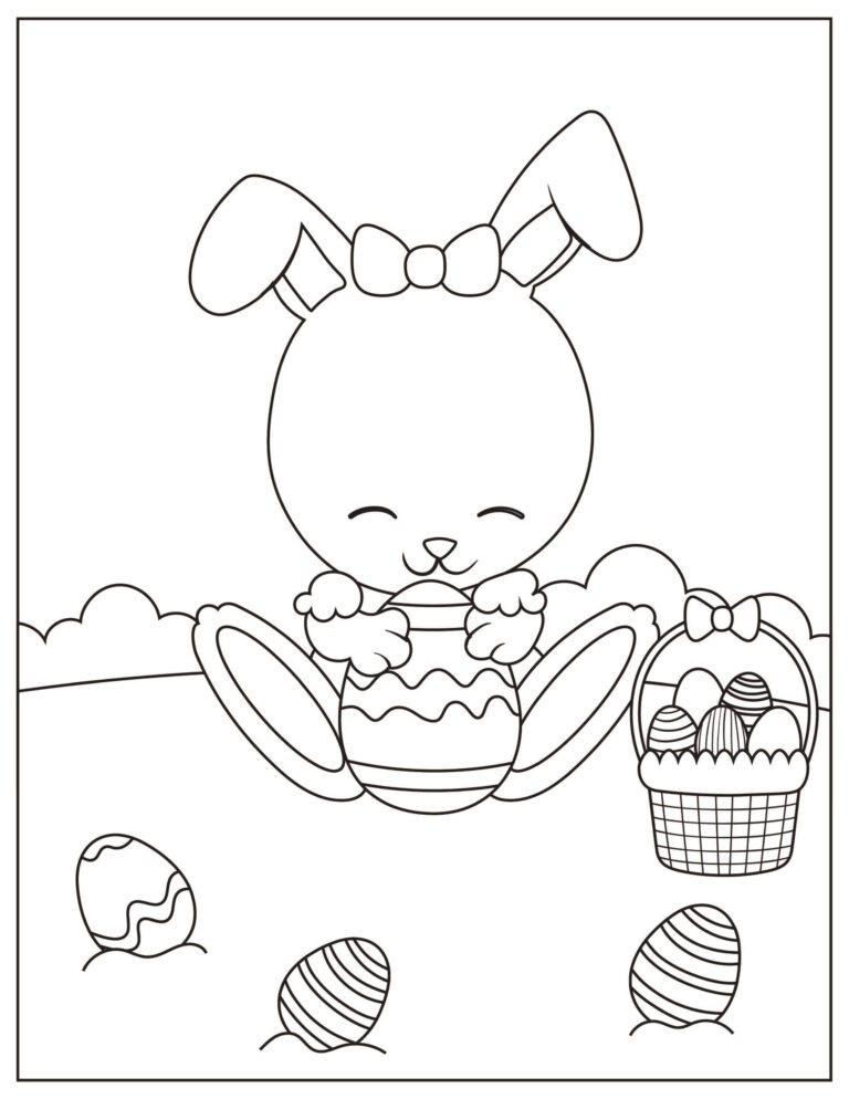 27 Cute Easter Coloring Pages For Toddlers [Free Printable]