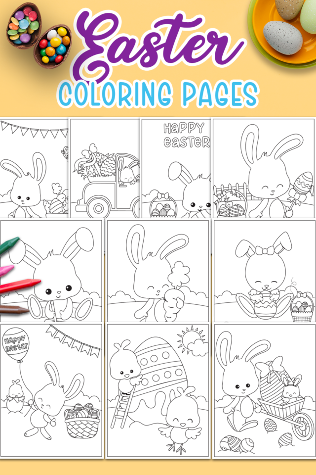 27 Cute Easter Coloring Pages For Toddlers [Free Printable]