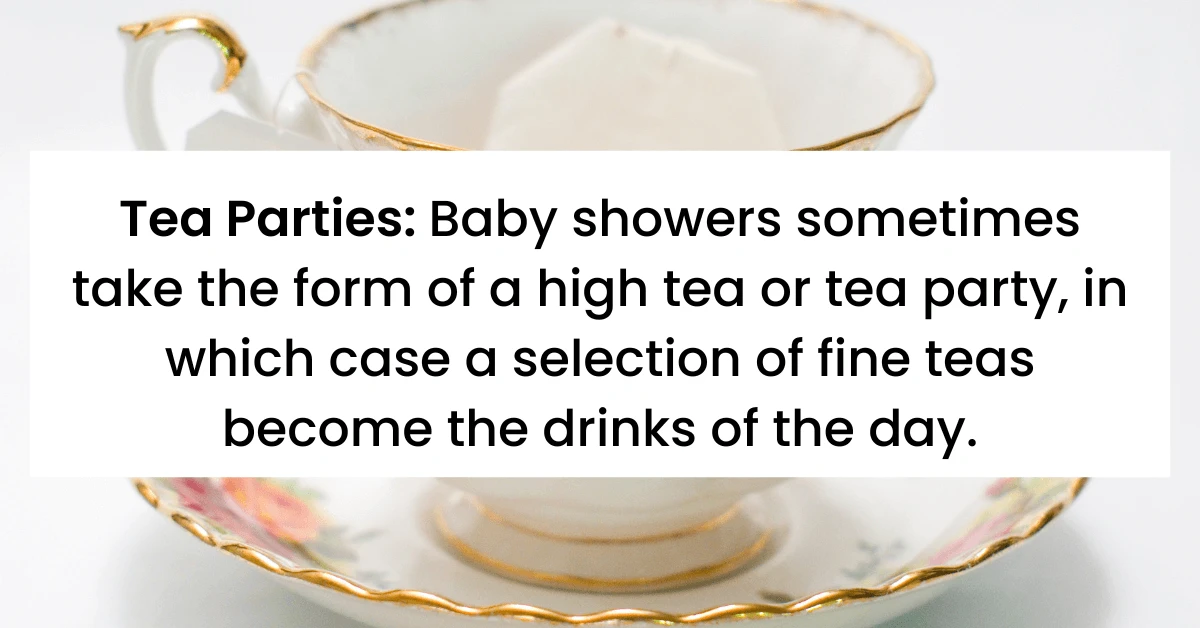 baby shower mocktails tea party