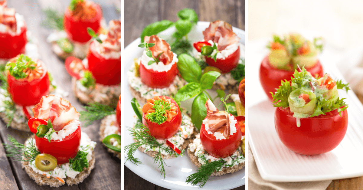 stuffed cherry tomatoes baby shower finger food ideas