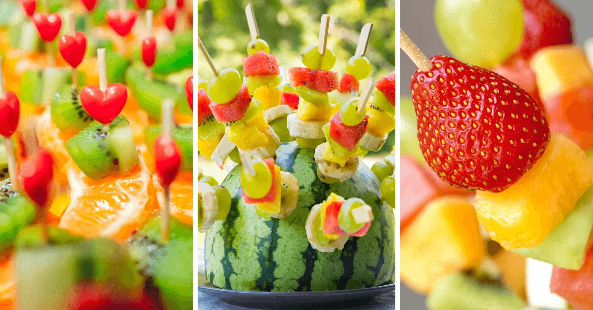 fruit skewers outdoor baby shower foods