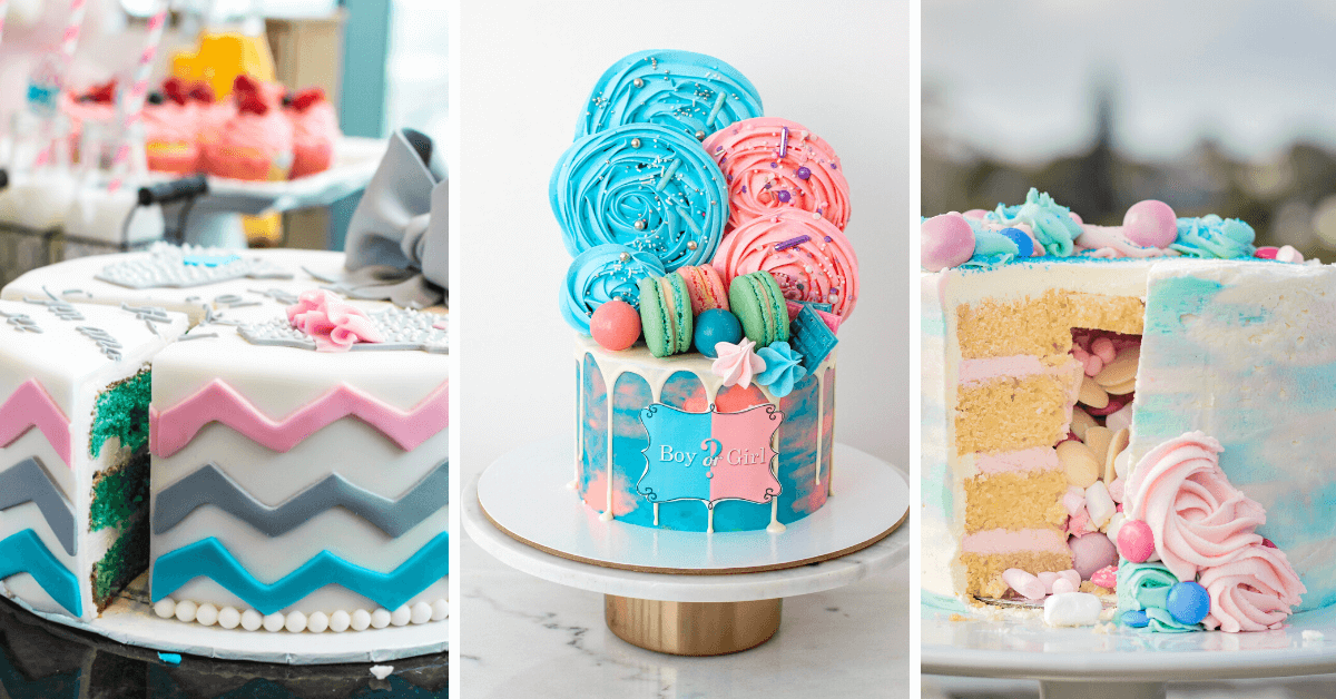gender reveal baby shower cakes