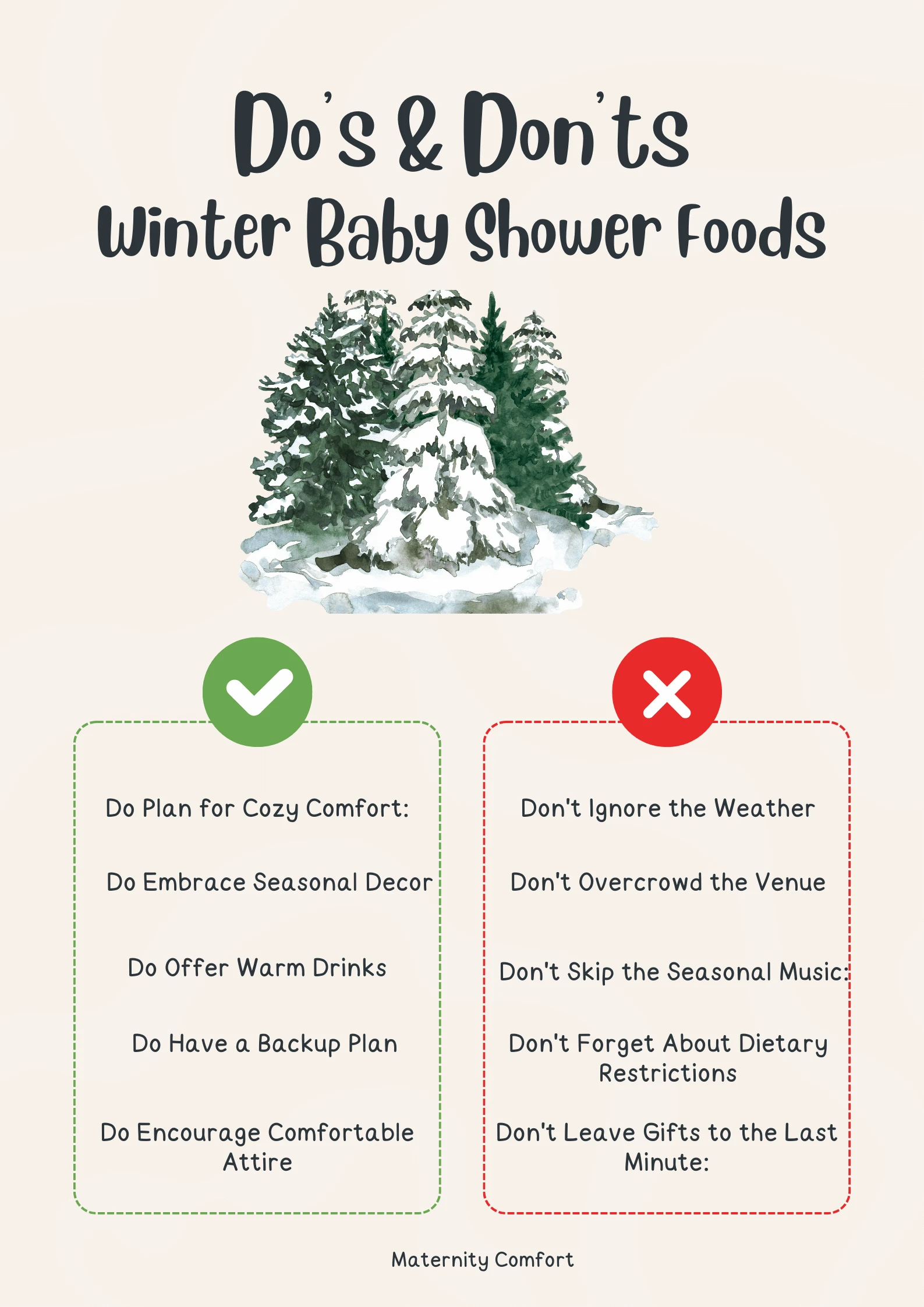 winter baby shower foods