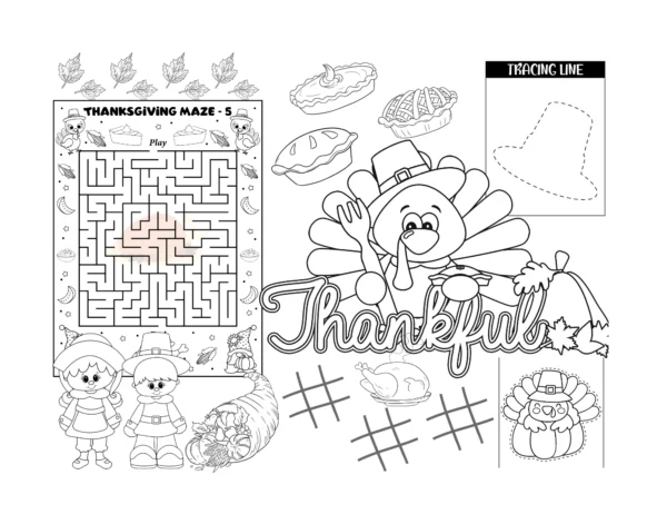 Thanksgiving activity placemats