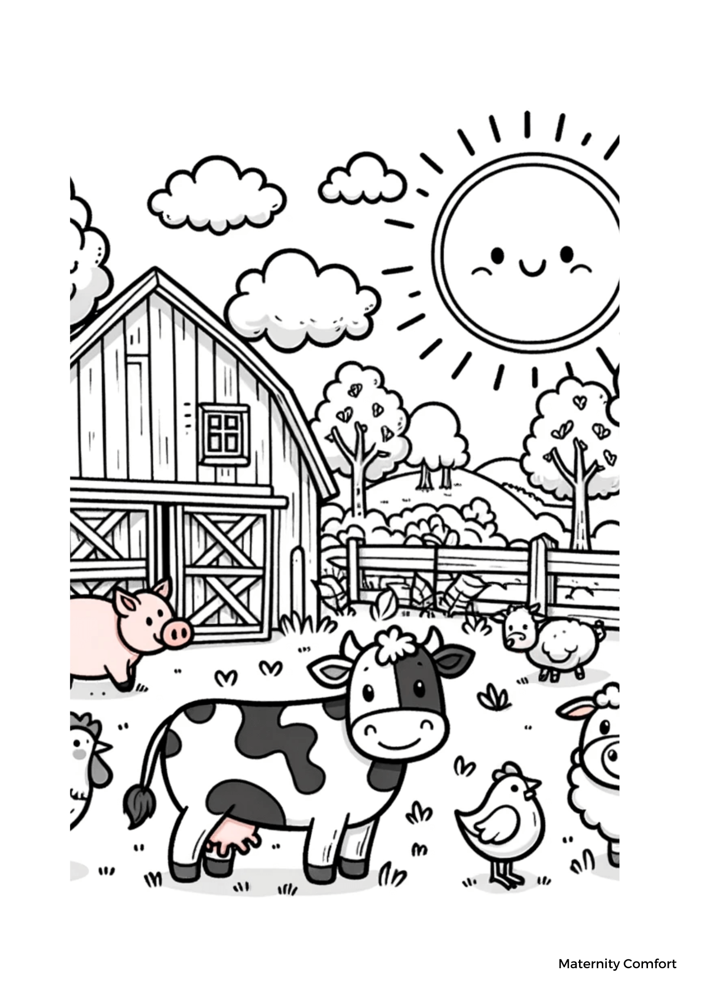 7 Delightful Farm Animal Coloring Pages For Kids