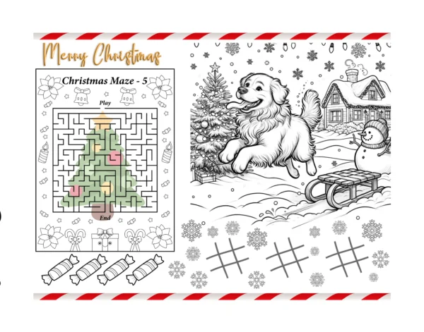 christmas activity placemat