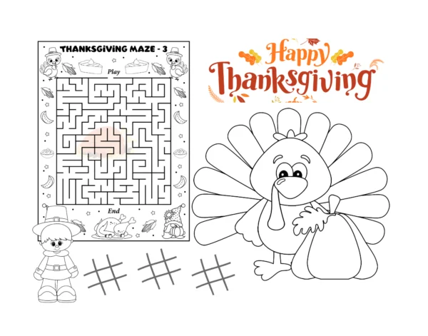 Thanksgiving activity placemats