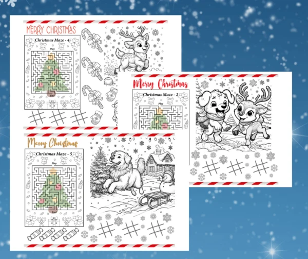 Christmas activity placemats