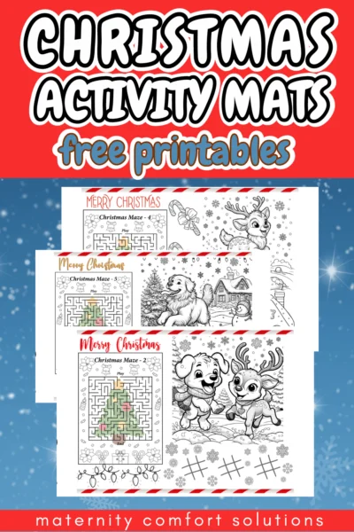 christmas activity placemats