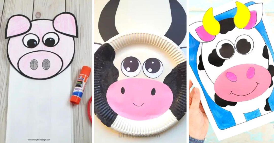 10 Cute Farm Animal Crafts For Kids